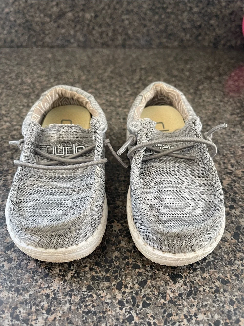 Hey Dude Toddler Wally Linen Stone Child Size 6
